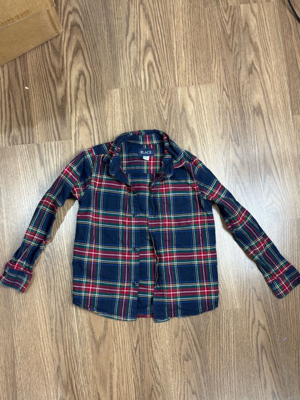 The Childrens Place and Oshkosh set of 2 boys Plaid Button-Down Shirts